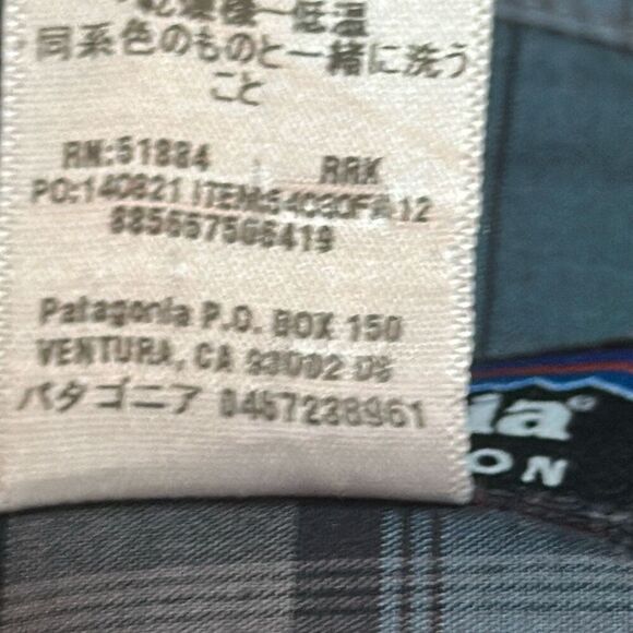 Patagonia Men's Worn Wear Wagner Plaid Shirt Size M Medium Style 54030 Snaps - Picture 9 of 9